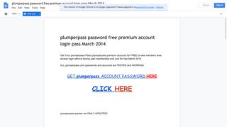 plumperpass password free premium account login pass March 2014
