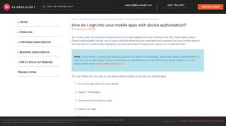 How do I sign into your mobile apps with | Pluralsight
