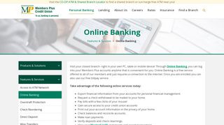 Online Banking - Members Plus Credit Union