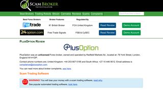 Scam Broker Investigator • PlusOption Review