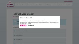 Help with your account | Help & Support - Plusnet