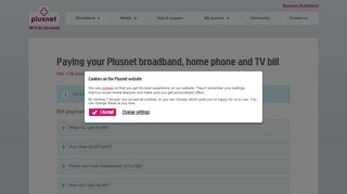 Paying your Plusnet broadband, home phone and TV bill | Help ...