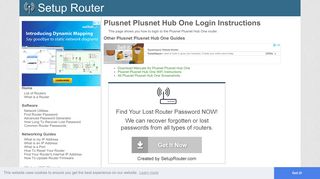 Login to Plusnet Plusnet Hub One Router - SetupRouter
