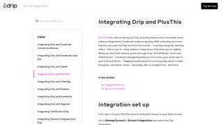 Integrating Drip and PlusThis – Drip Knowledge Base