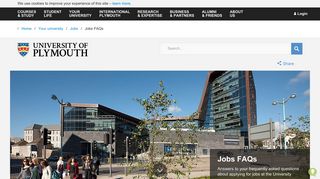 Jobs FAQs - University of Plymouth