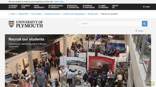 Recruit our students - University of Plymouth