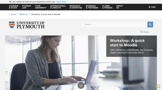 Course: A quick start to Moodle - University of Plymouth