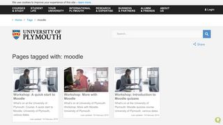 Pages tagged with moodle - University of Plymouth