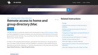 Remote access to home and group directory (Mac | Helpdesk