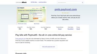 Pmb.paytrust.com website. Pay bills with Paytrust®– the all–in–one ...