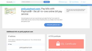 Access pmb.paytrust.com. Pay bills with Paytrust®– the all–in–one ...