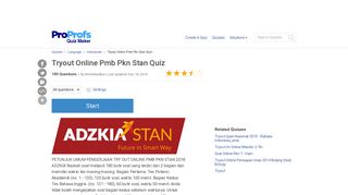 Tryout Online Pmb Pkn Stan Quiz - ProProfs Quiz