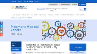 I'm a Patient | Current Patient - Piedmont Medical Center