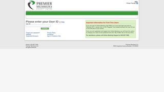 Premier Members Credit Union: Unsupported Browser