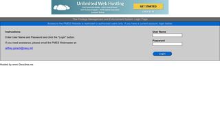 PMES: Login Page - GEOCITIES.ws