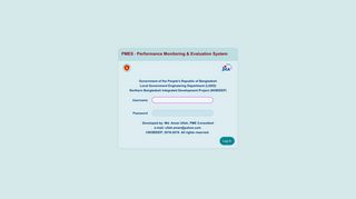 Login into Performance Monitoring & Evaluation System