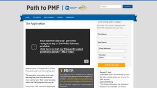 The Application - Path to PMF – Guide to Presidential Management ...