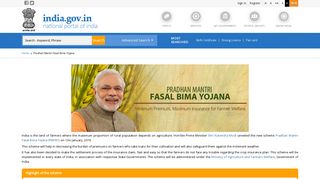 Pradhan Mantri Fasal Bima Yojana | National Portal of India