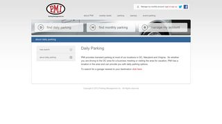 PMI - Parking: about daily parking - daily parking content