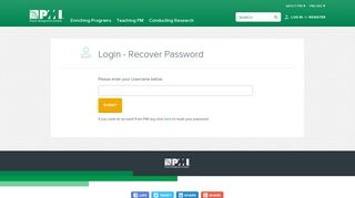 Recover Password - PMI Teach