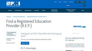 Find a Registered Education Provider (R.E.P.) | PMI