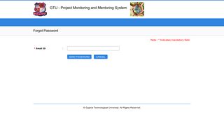 GTU PMMS | Forgot Password