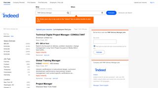 PMP Delivery Manager Jobs, Employment | Indeed.com