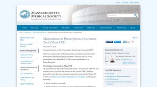 Massachusetts Medical Society: Massachusetts Prescription ...