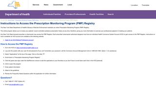 Instructions to Access the Prescription Monitoring Program (PMP ...