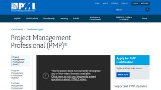 Project Management Professional Certification | PMP - PMI