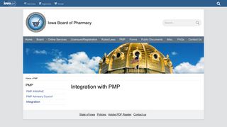 Integration with PMP | Iowa Board of Pharmacy