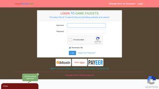 Login - Dice Game Faucet PM Perfect Money Payeer Bitcoin Online