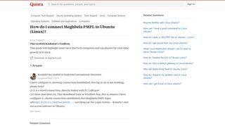 How to connect Meghbela PMPL to Ubuntu (Linux) - Quora