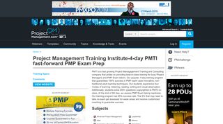Project Management Training Institute-4-day PMTI fast-forward PMP ...