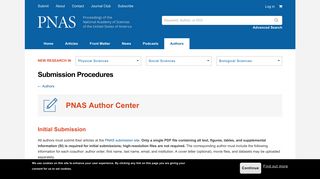 Submission Procedures | PNAS