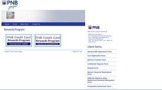 PNB Credit Cards Rewards Program