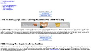 :: PNB Net Banking Login :: Online User Registration NETPNB - PNB ...