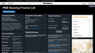 PNB Housing Finance Ltd: Company Profile - Bloomberg