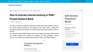 How to activate internet banking in PNB / Punjab National Bank