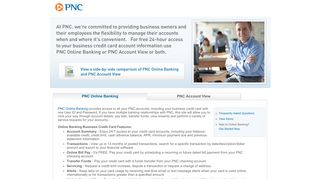 Compare Online Banking - Account View | PNC