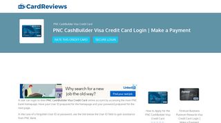 PNC CashBuilder Visa Credit Card Login | Make a Payment