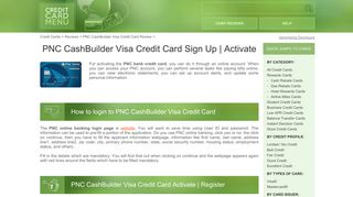 PNC CashBuilder Visa Credit Card Login - CreditCardMenu.com