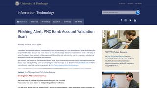 Phishing Alert: PNC Bank Account Validation Scam | Information ...
