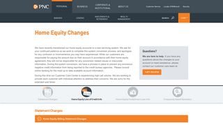 Home Equity Changes | PNC