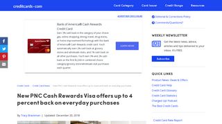 New PNC Cash Rewards Visa offers up to 4 percent back on everyday ...