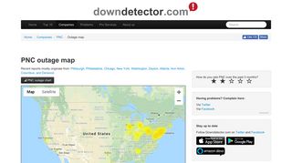 PNC outage map - Downdetector