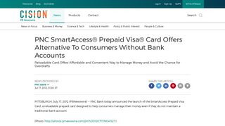 PNC SmartAccess® Prepaid Visa® Card Offers Alternative To ...