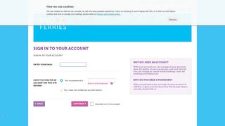 Login or Register your account | P&O Ferries - EU
