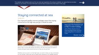 Staying connected at sea | P&O Cruises