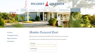 Pocasset Golf Club Member Email Reminder